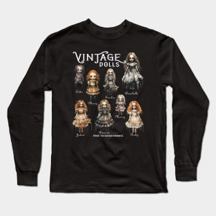 CREEPY GOTHIC VINTAGE HAUNTED DOLL COLLECTION Long Sleeve T-Shirt